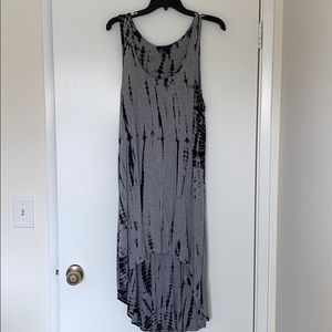 Tie dye high low maxi dress